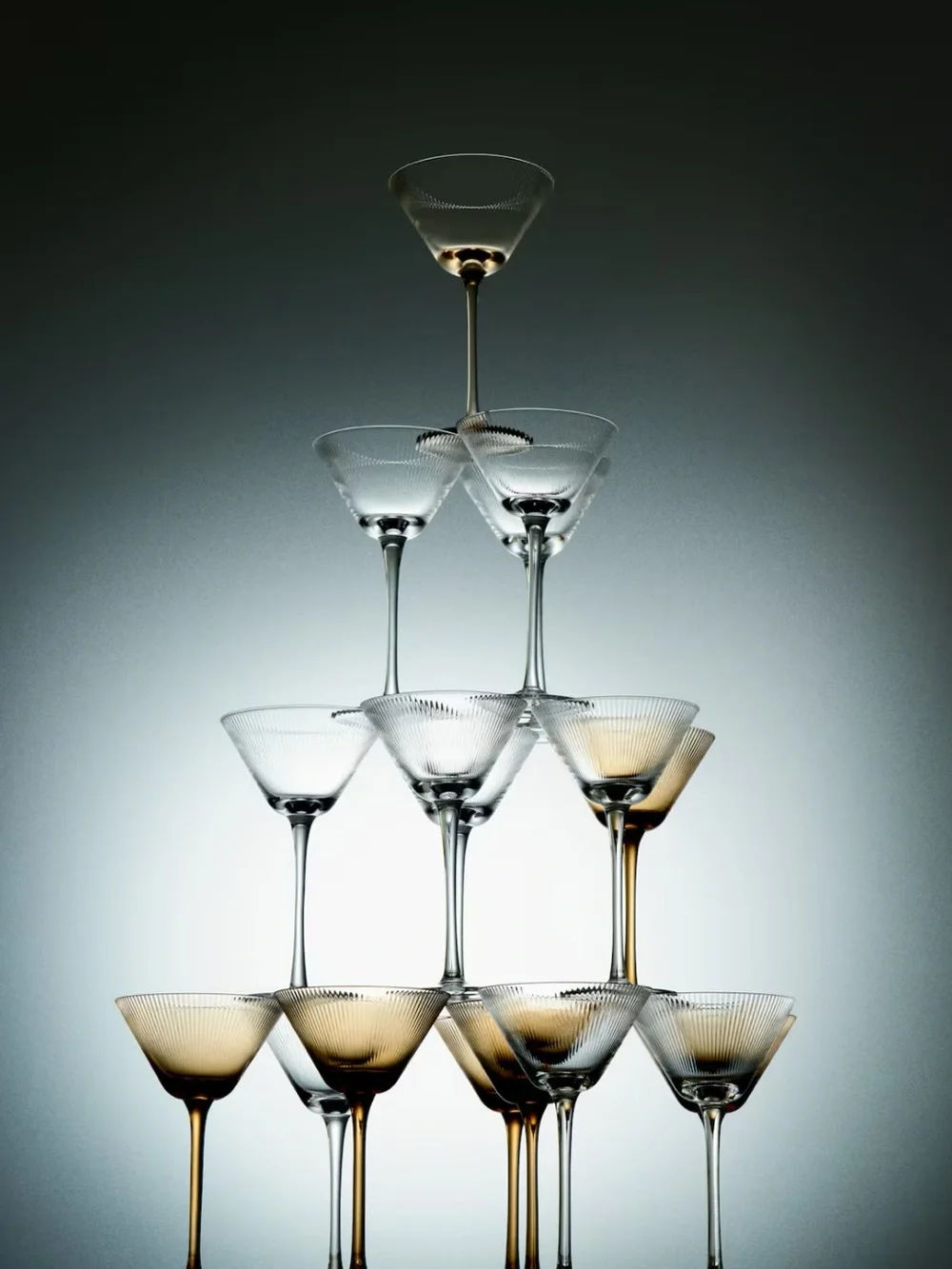 H&M home 4 pack fluted cocktail glasses